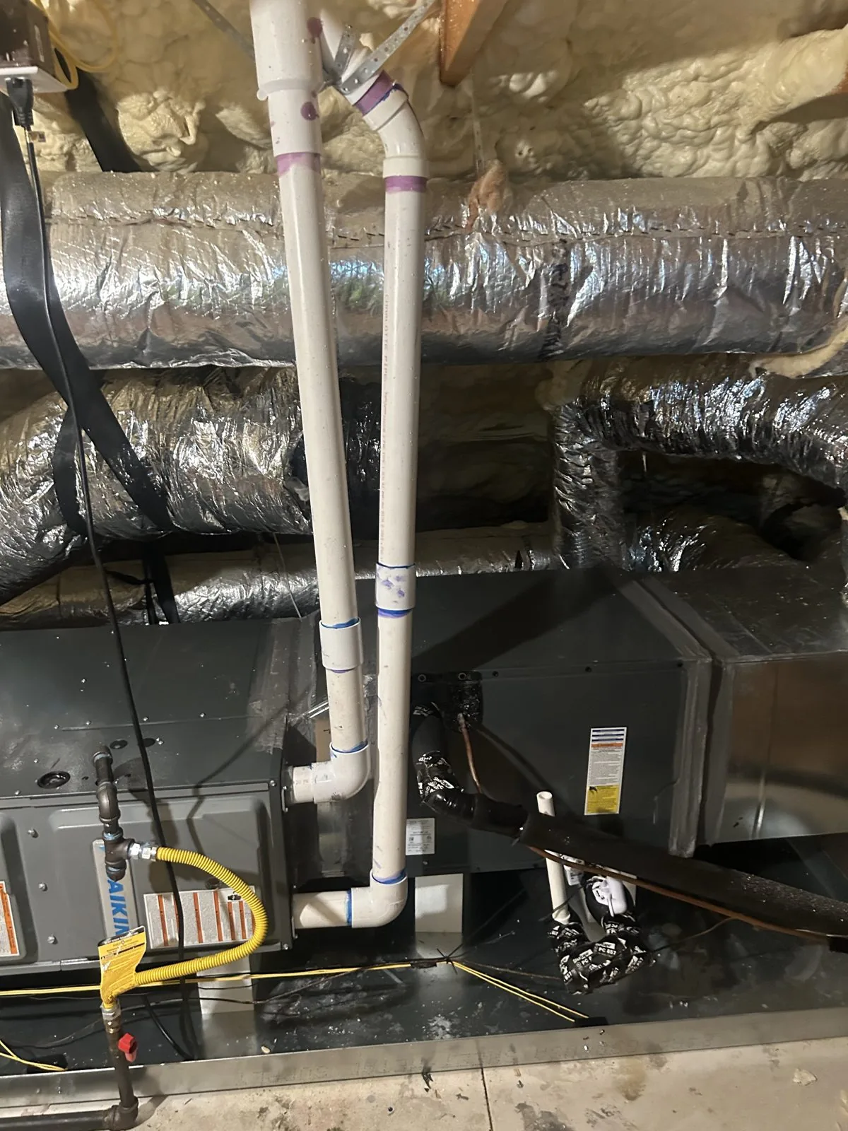 Gas furnace with PVC venting