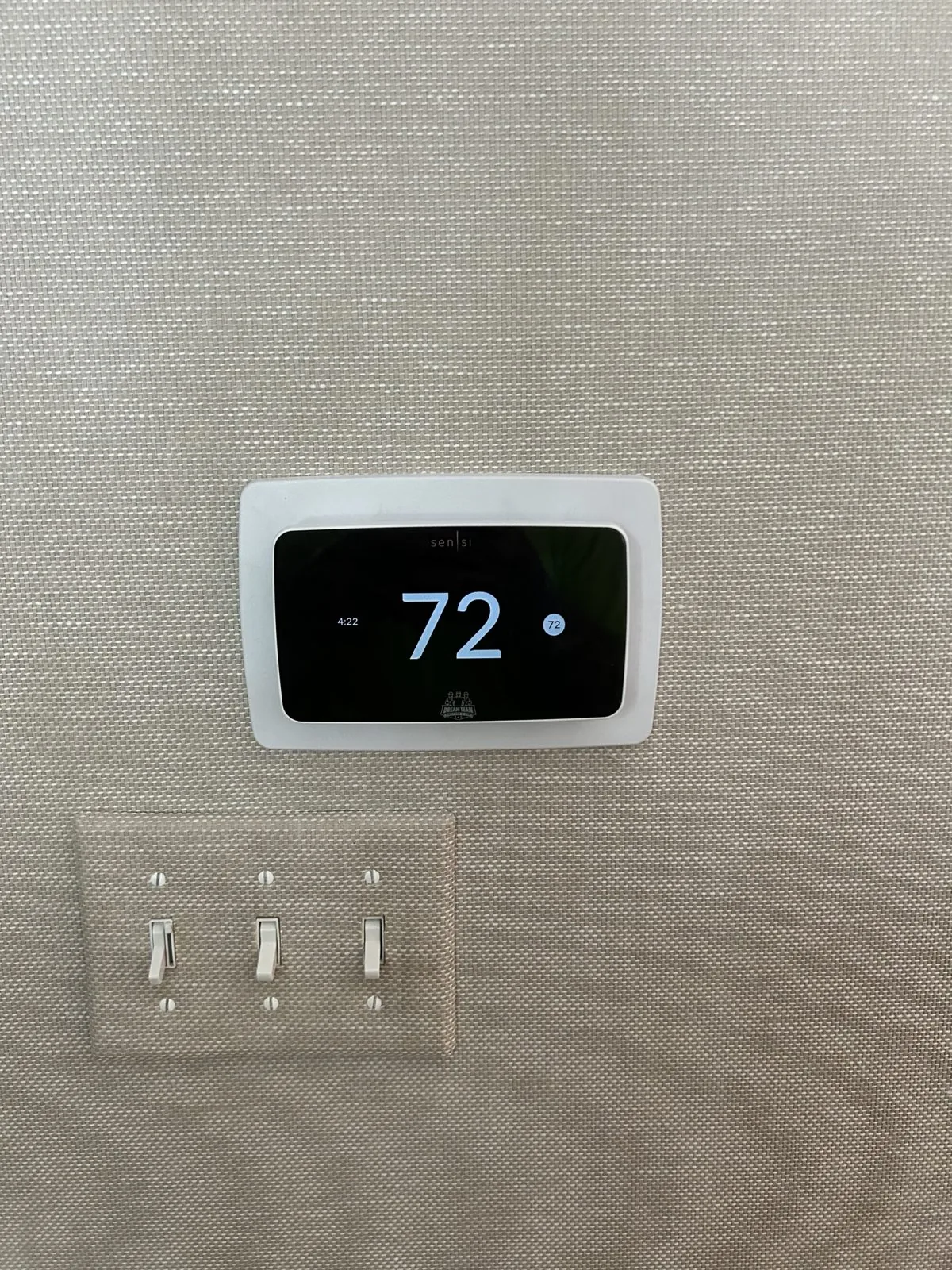 Thermostat reading 72