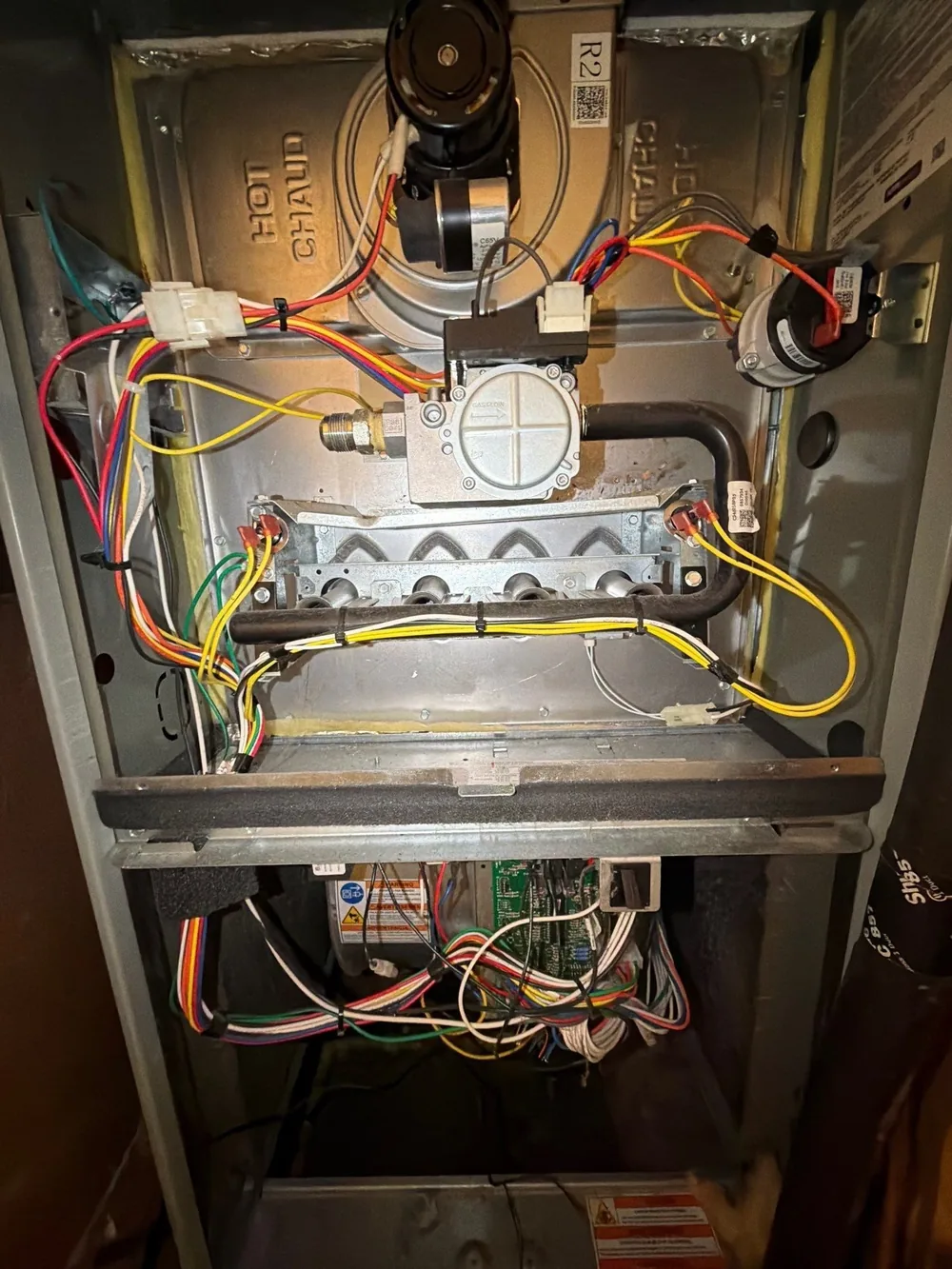 Inside an air handler